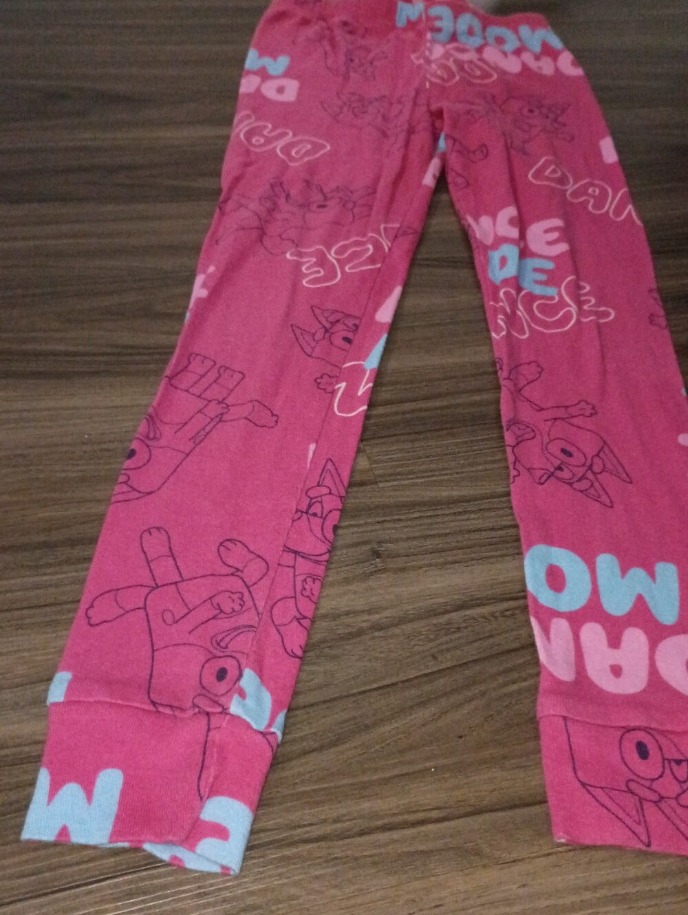 Girls' Bluey Pink Character Print Pajama Leggings